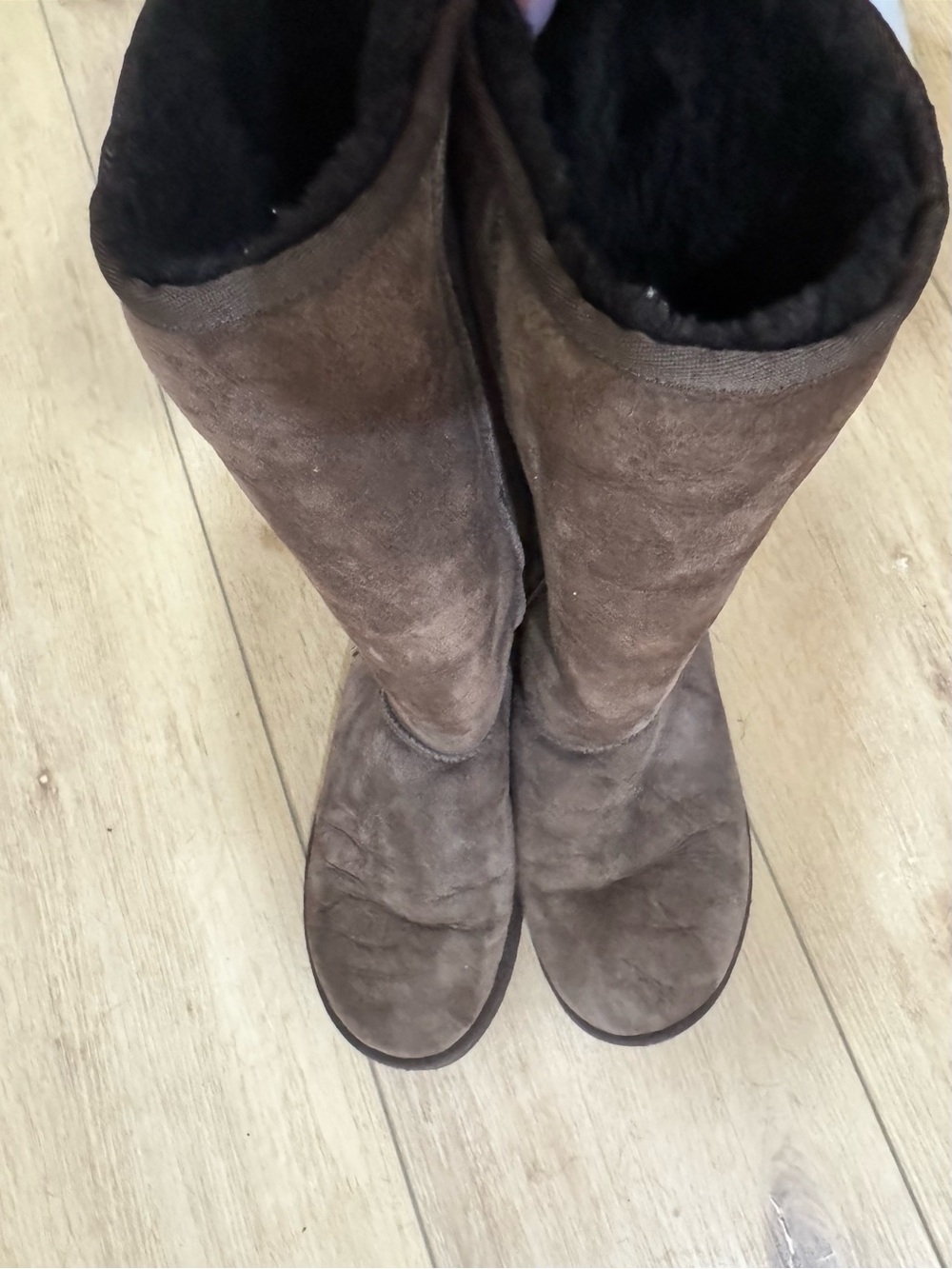 UGG Australia tall winter boots in rich chocolate brown